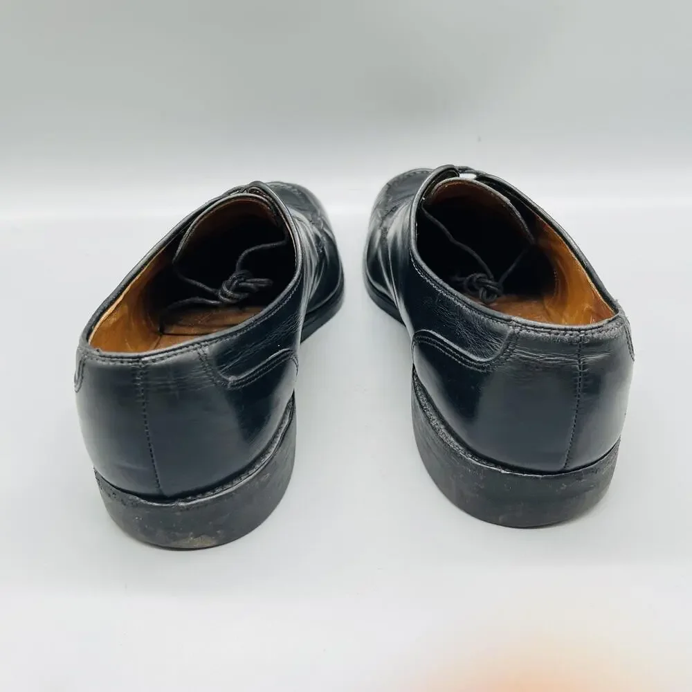 Allen Edmonds Shoes Mens 10.5 Black Leather Bradley Moc Toe Dress Oxford USA